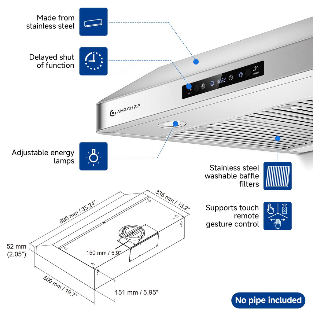 36" Stainless Steel Under-Cabinet Range Hood Y319844