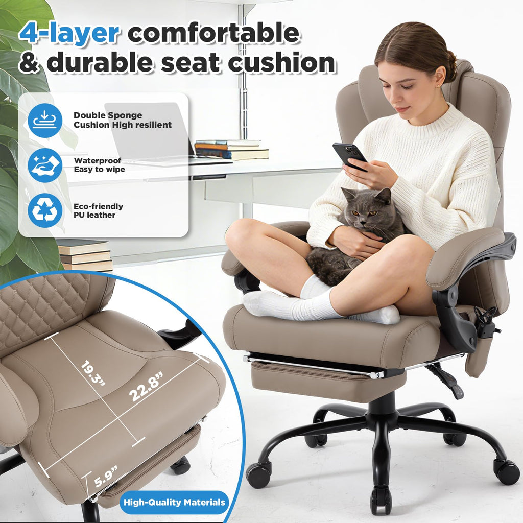 3D Kneading Massage Plus Size Office Chair Q27250
