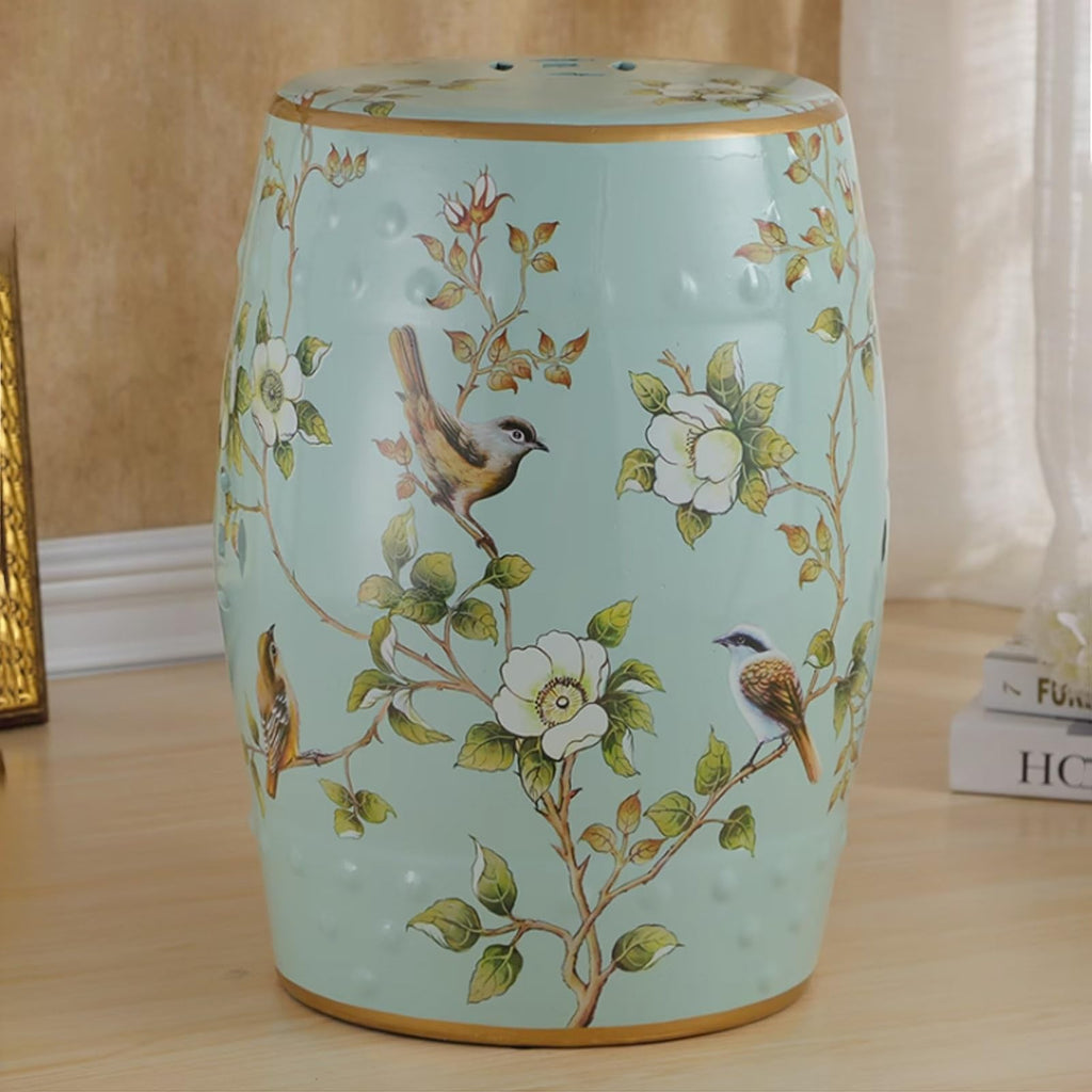 Ceramic Drum Garden Stool G172581