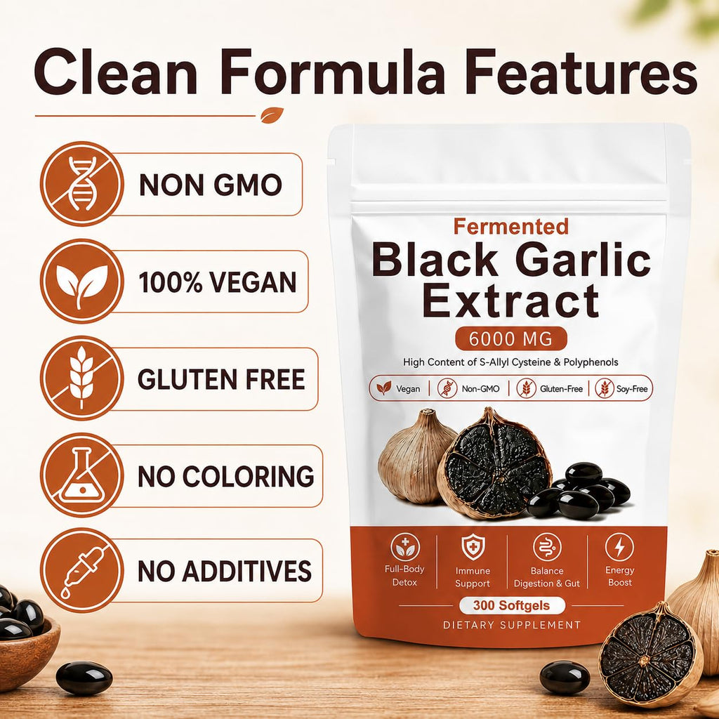 Black Garlic Extract 300 Softgels K4823