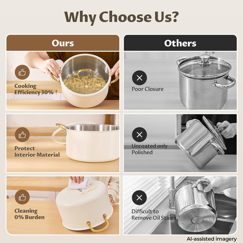 12 Quart Stainless Steel Stock Pot L92654