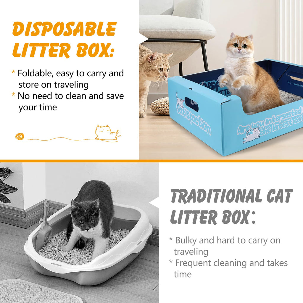 3 Pack Disposable Cat Litter Boxes W763