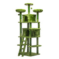 70.87" Green Multi-Level Cat Tree with Condos and Hammock H6098