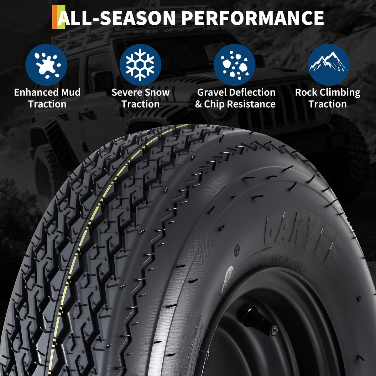 2-Pack 4.80-12 Trailer Tires with 12" Rims S476
