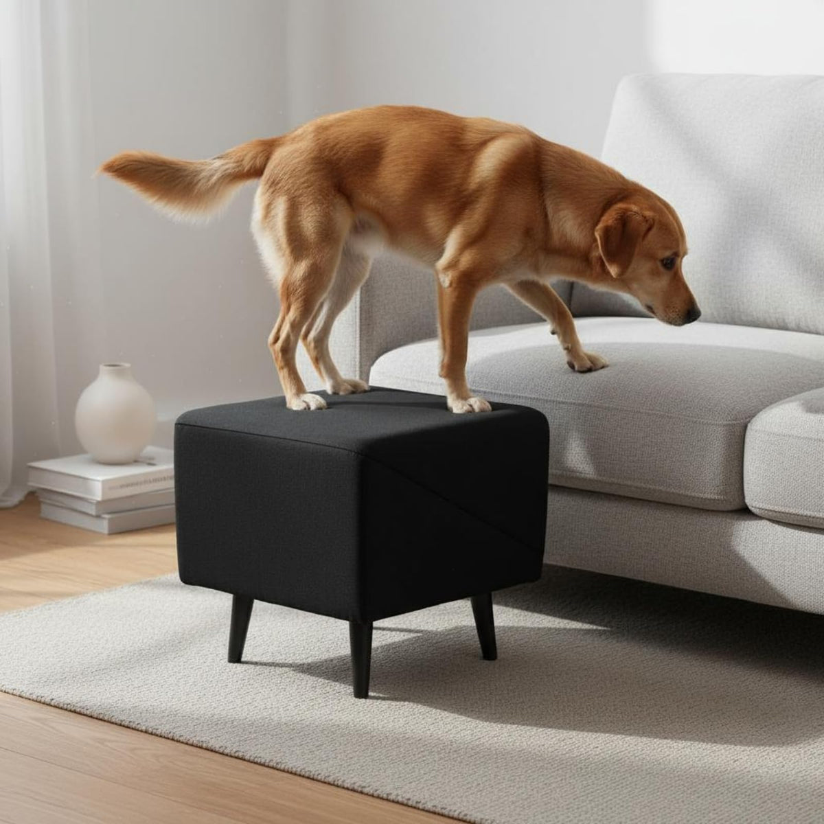Foldable Non-Slip Wooden Dog Ramp Y35410