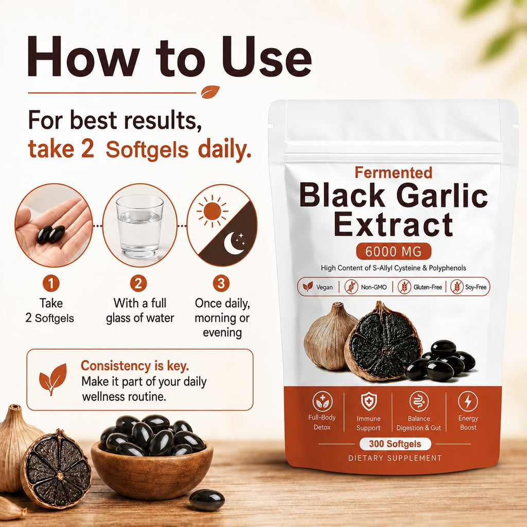 Black Garlic Extract 300 Softgels K4823