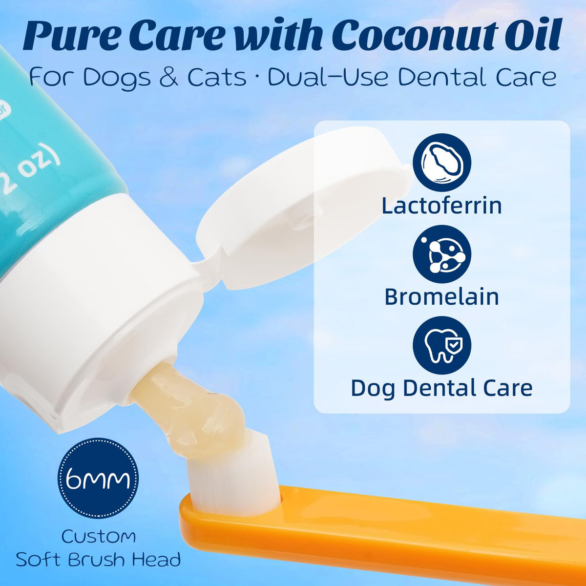 Coconut Chicken Flavor Dog Toothpaste with Toothbrush Kit 2.1oz G398226