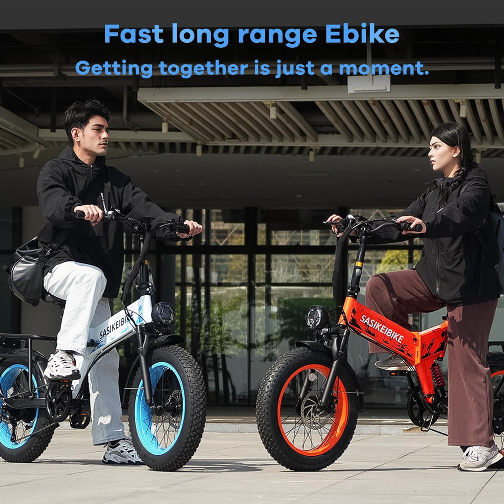 1500W Folding Electric Bike with 52V 20AH Removable Battery, 20" x4.0 Fat Tire I956522