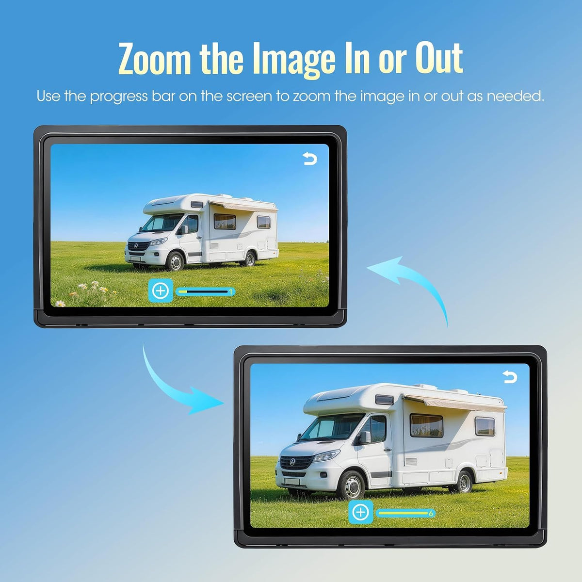 7" Wireless Backup Camera System with DVR Split Screen Monitor E276143