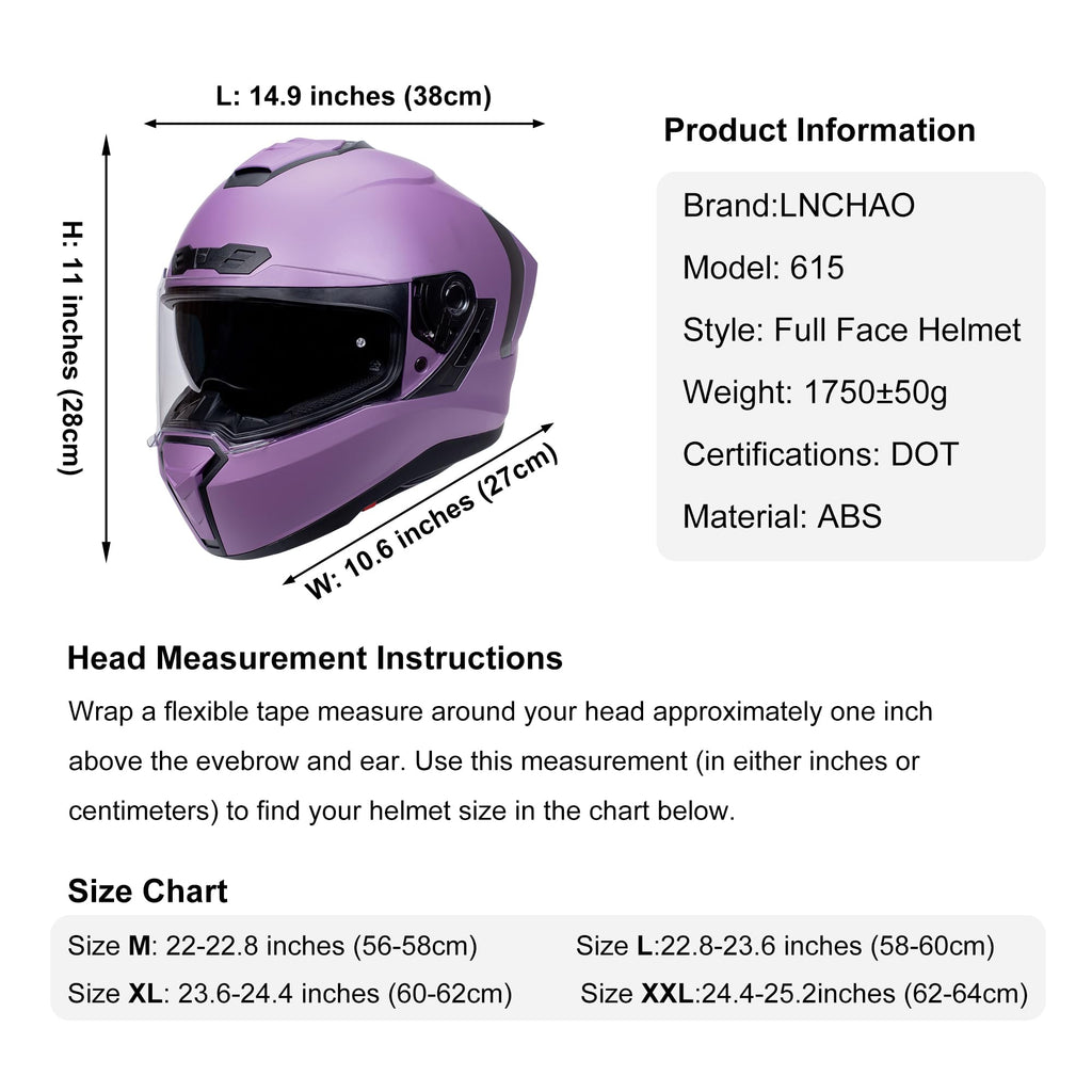Dual Visor Full Face Motorcycle Helmet S487