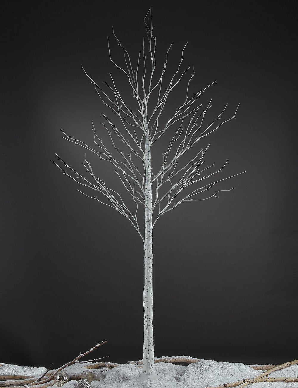 8FT 132 LED Birch Tree Warm White Q945