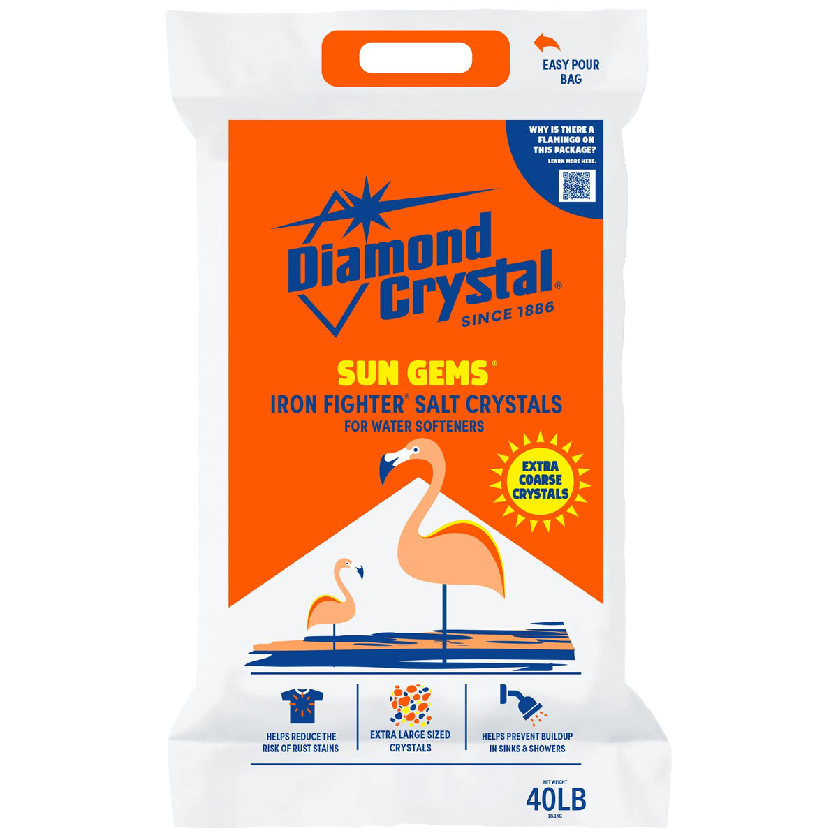 Water Softener Salt Crystals, 40 lbs V50643