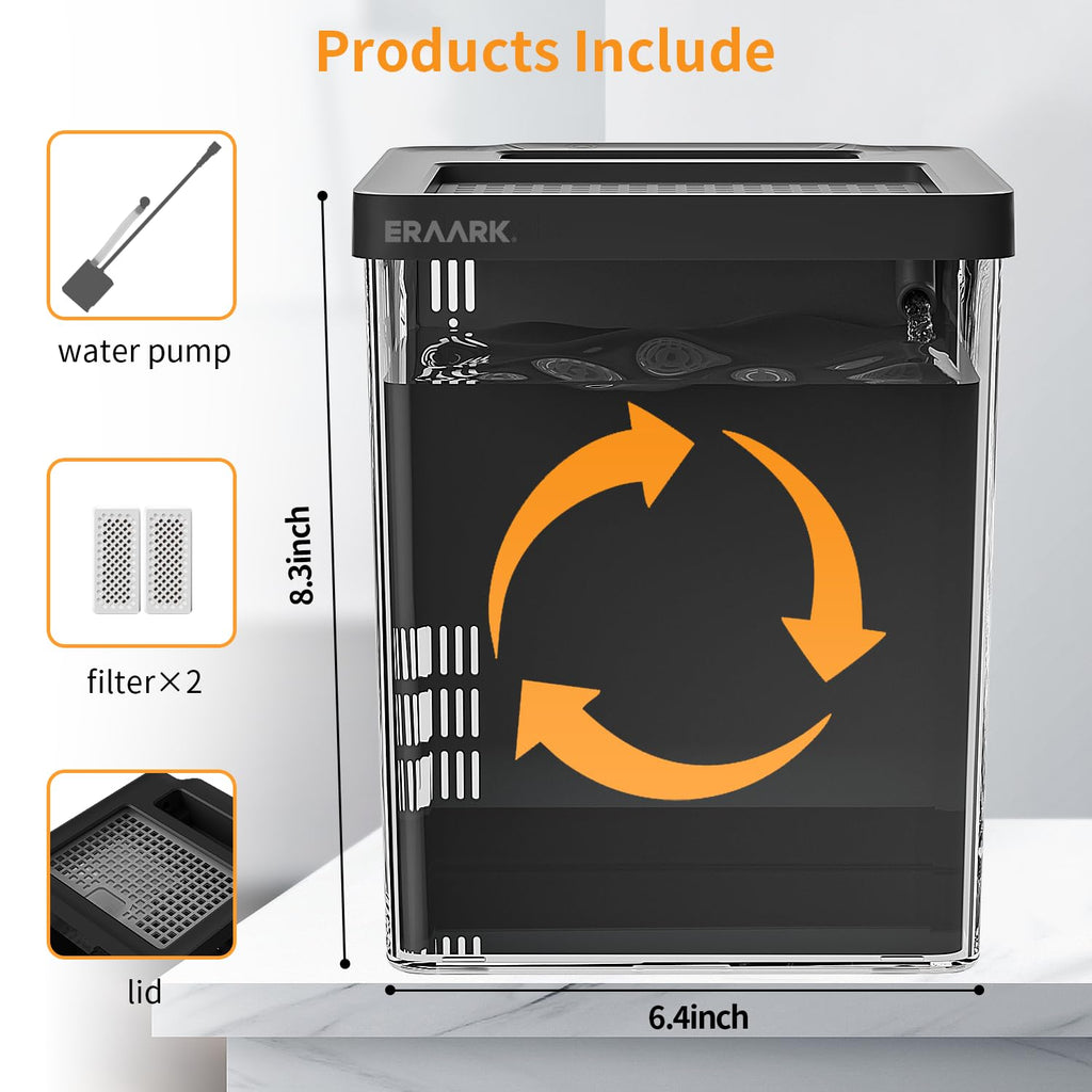 1.5 Gallon Betta Fish Tank Aquarium Kit with Filter LED Light X2897