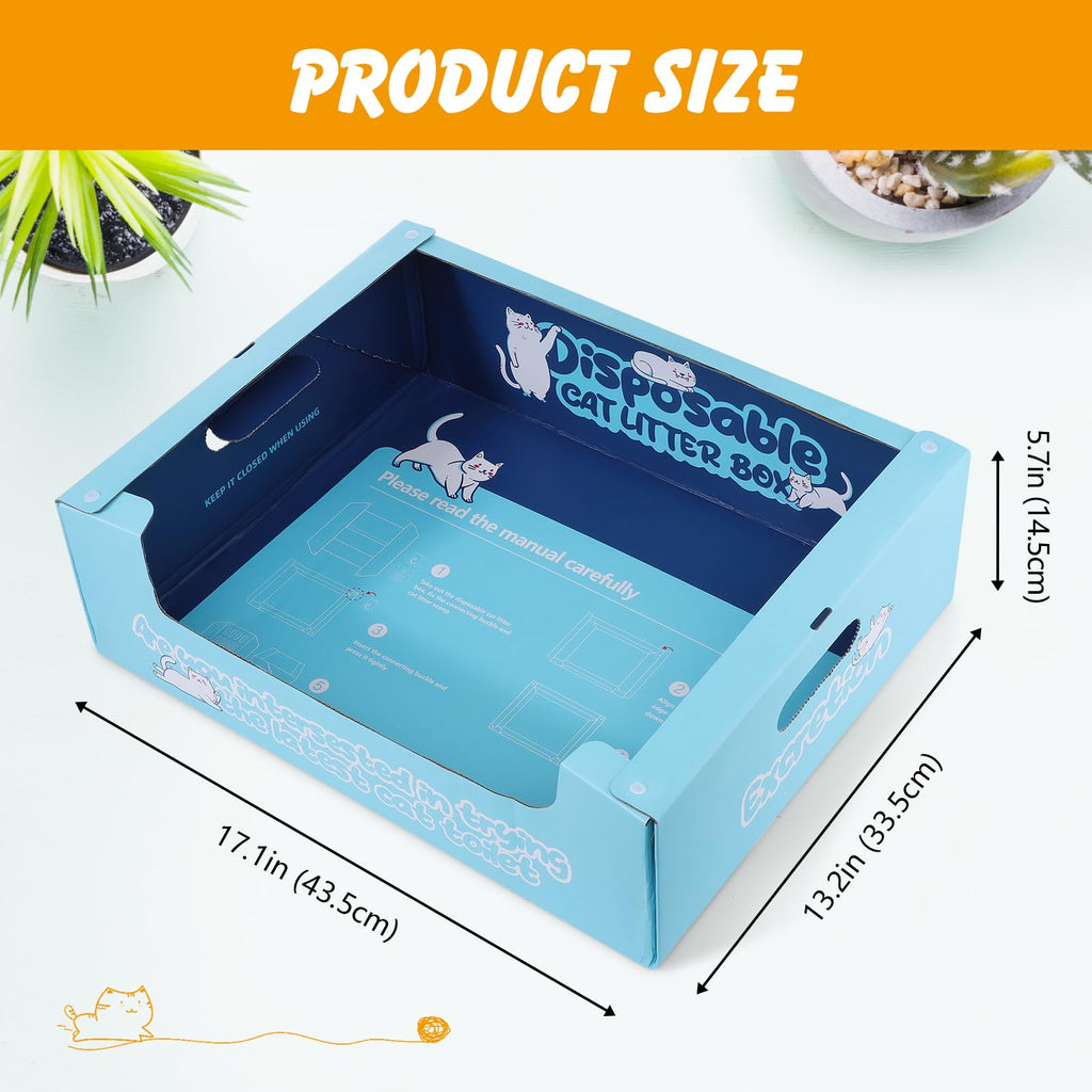 3 Pack Disposable Cat Litter Boxes W763