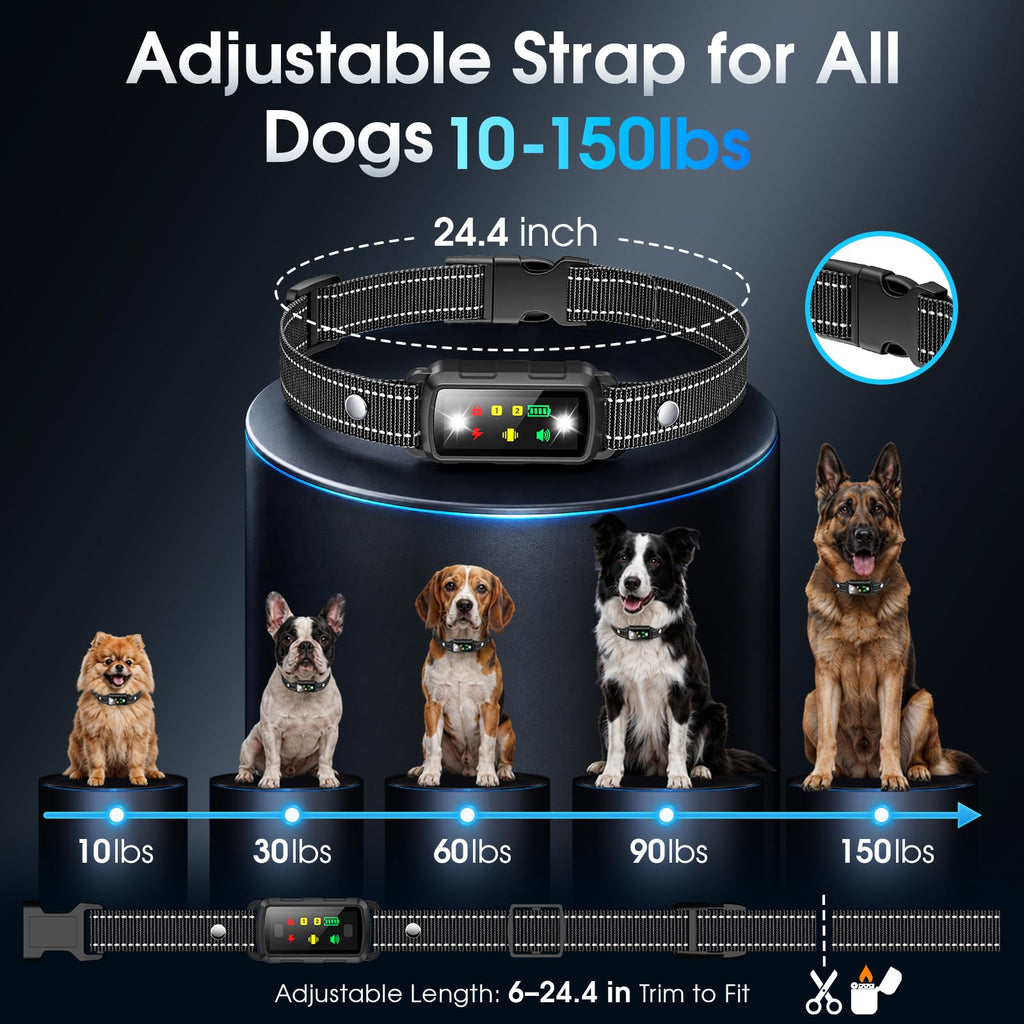 2 Dogs Waterproof Dog Training Collar with Remote G239154