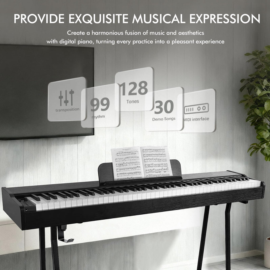 88 Key Weighted Hammer-Action Digital Piano with Stand E791