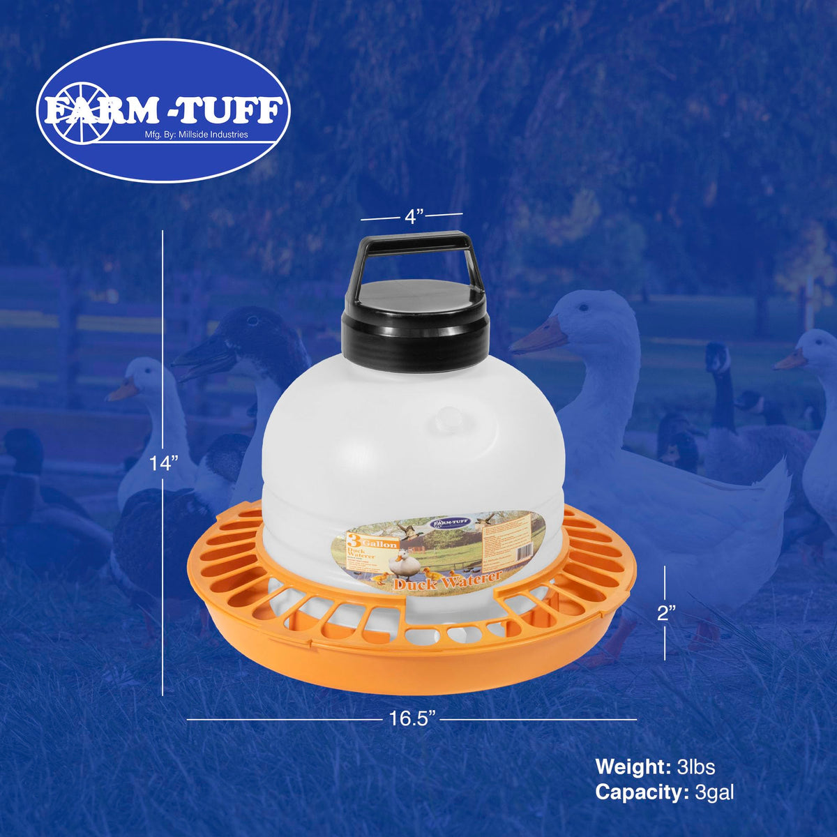 3 Gallon BPA-Free Plastic Poultry Waterer Y87307