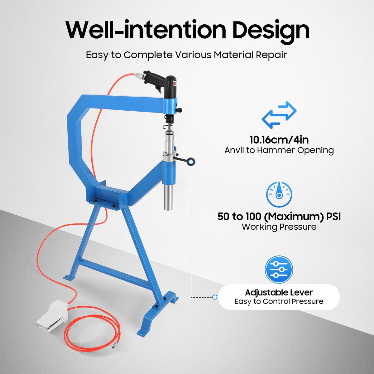 Pneumatic Planishing Hammer with 1/2/3" Anvil W938