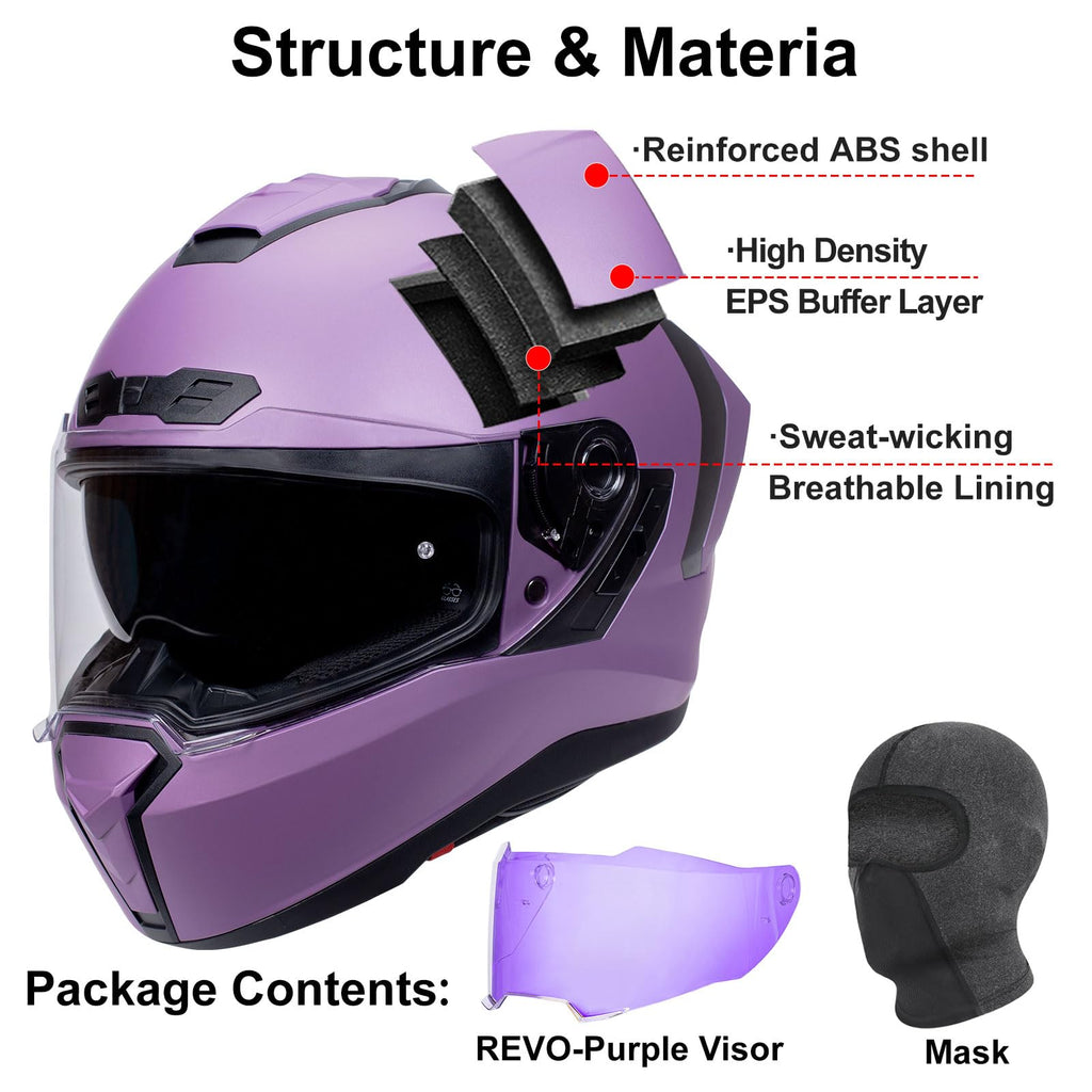 Dual Visor Full Face Motorcycle Helmet S487