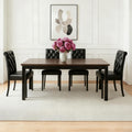 Black PU Leather Dining Chairs Set of 4 L92271