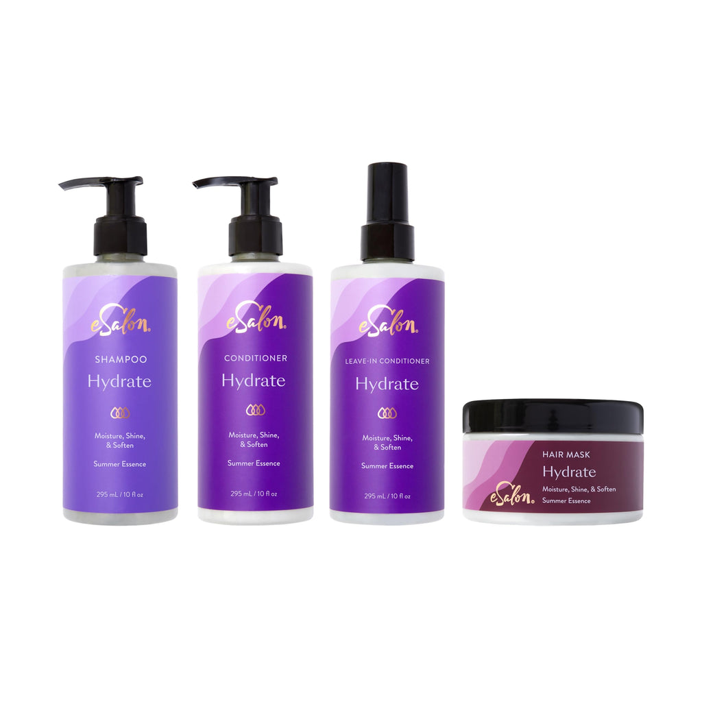 Hydrating Shampoo, Conditioner, Leave-In Conditioner & Hair Mask Bundle H207