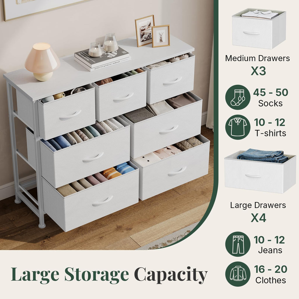 Fabric 7 Drawer Dresser H327120