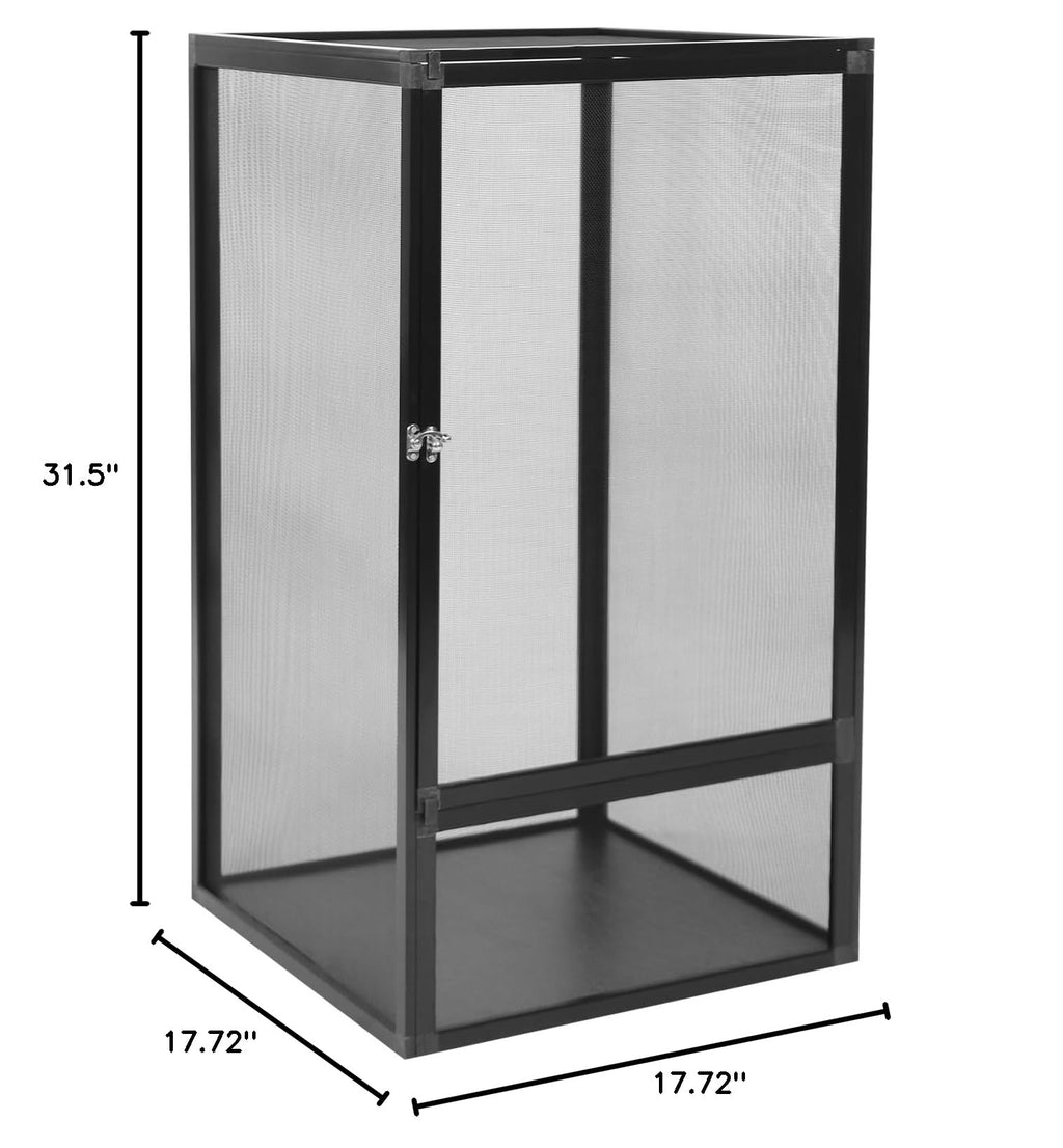 17.7x17.7x31.5 inch Aluminum Alloy Mesh Reptile Terrarium W932
