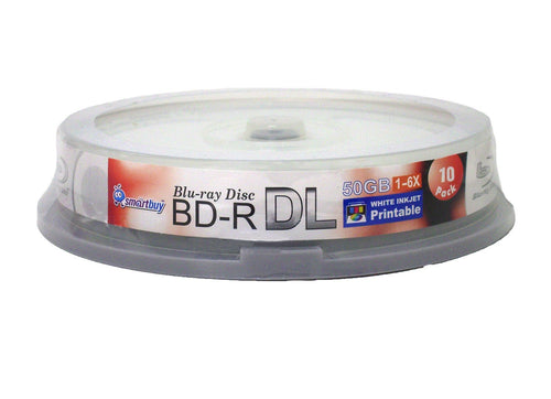 100-disc 50gb 6X Bd-r Dl White Inkjet Hub Printable Blank Disc W50659