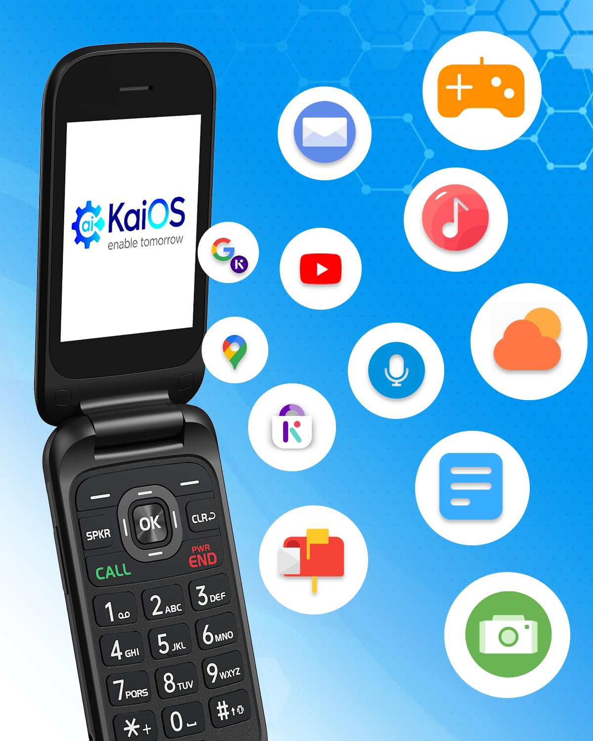 Unlocked 4G Flip Phone with Dual Screen B496682