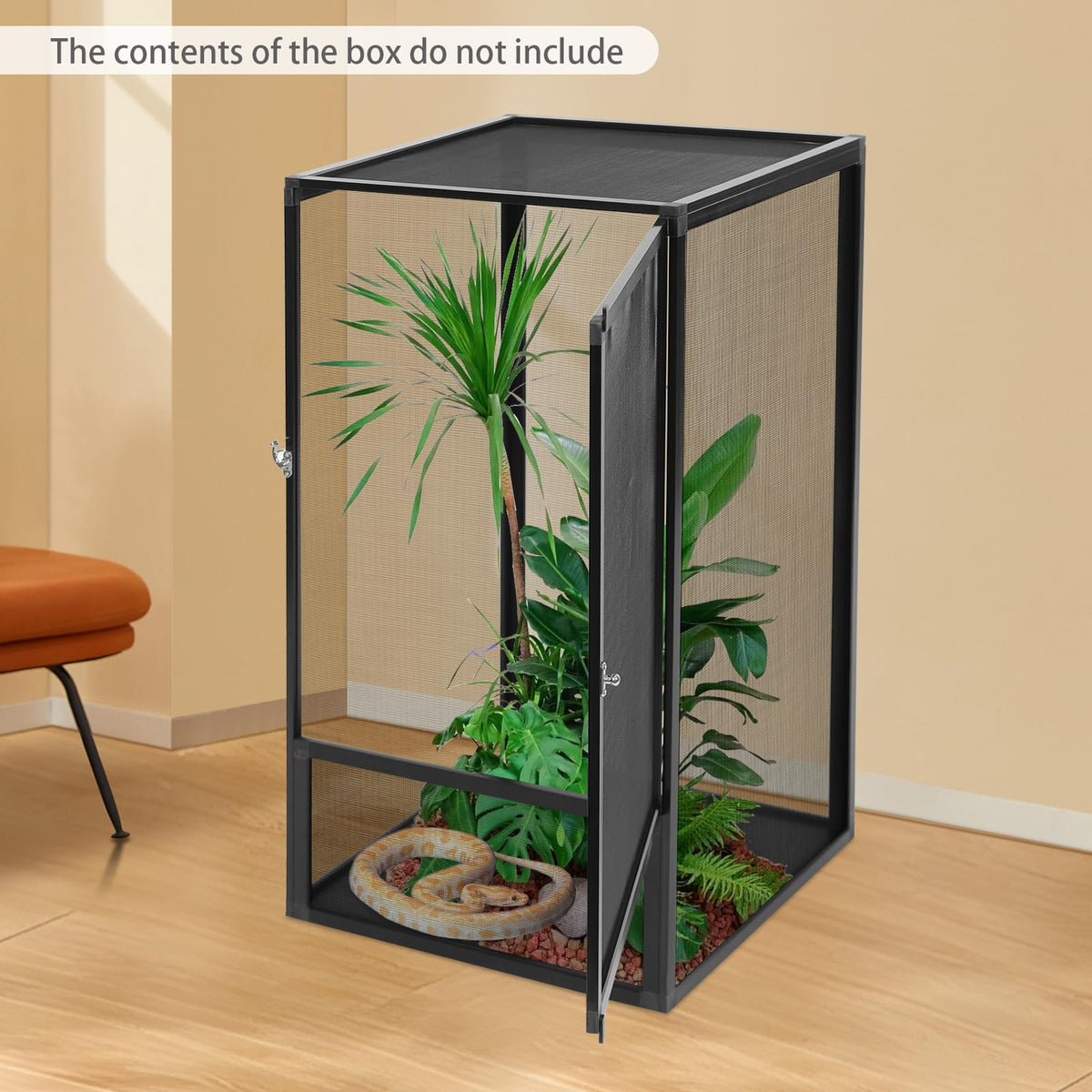 17.7x17.7x31.5 inch Aluminum Alloy Mesh Reptile Terrarium W932