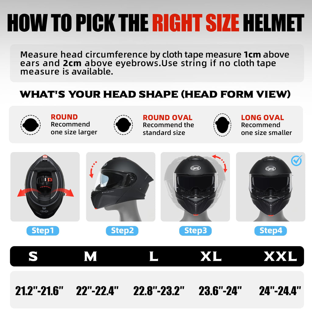 Modular Motorcycle Helmet DOT Approved M59443