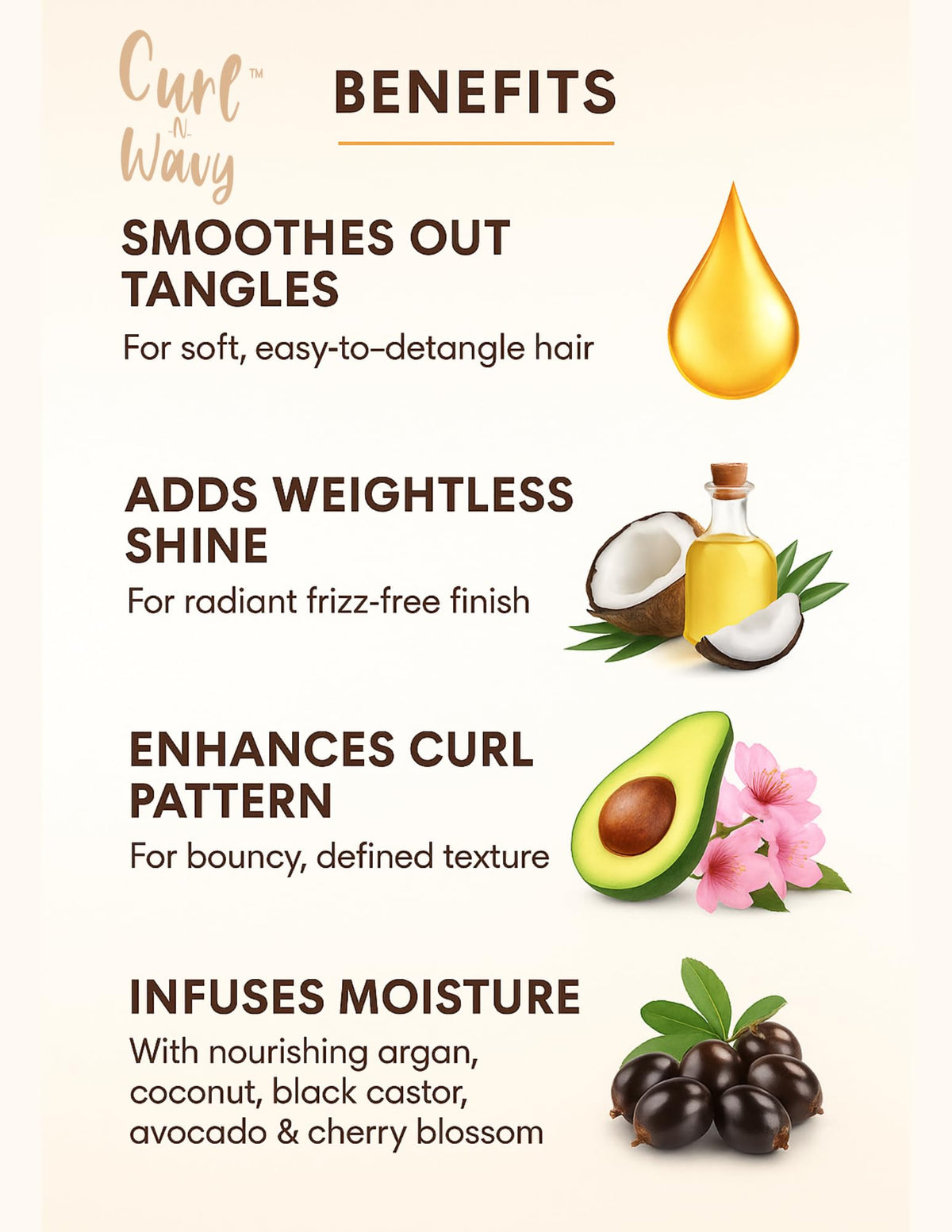Natural Curl-N-Wavy 4-in-1 Hair Enhancer 10 OZ L627