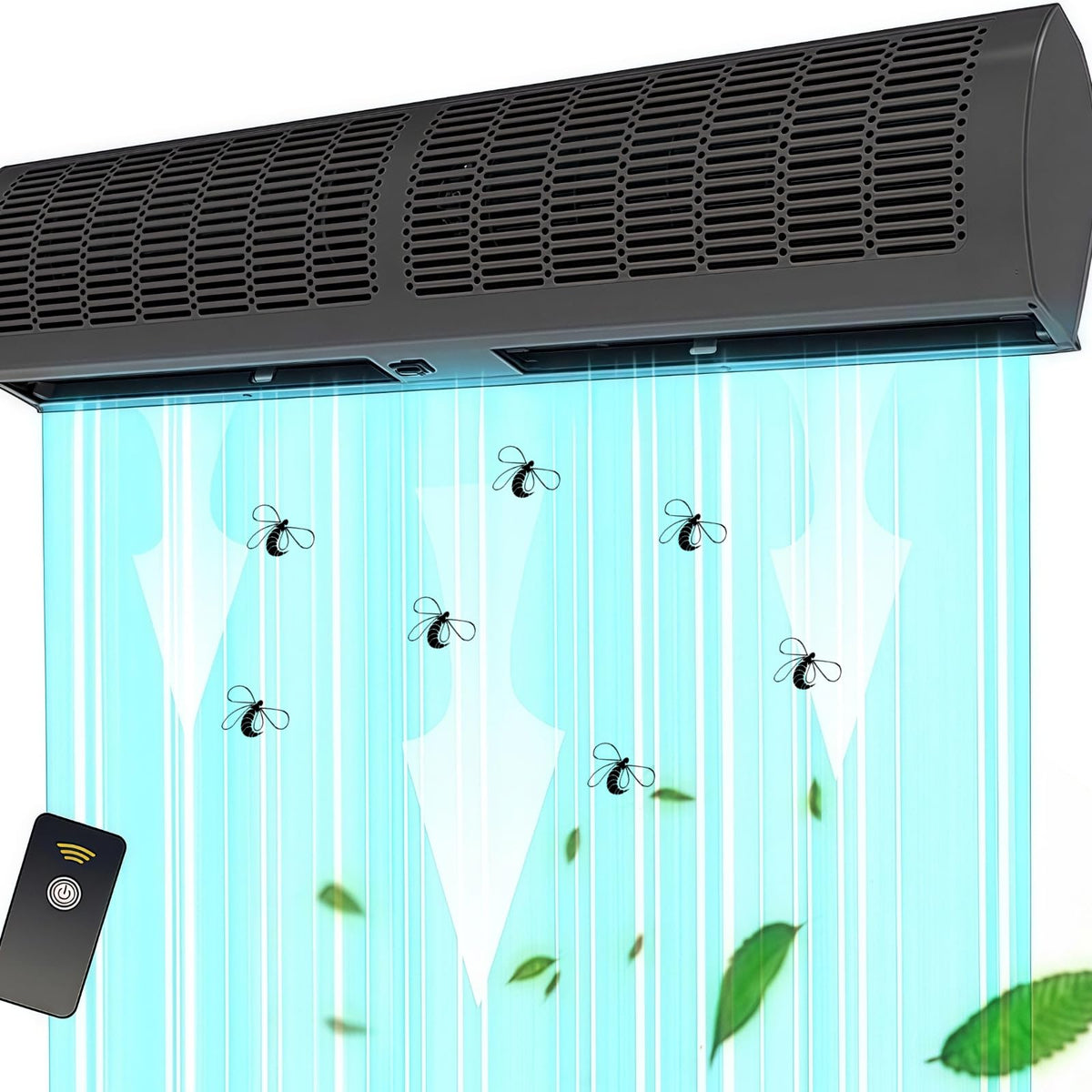 Commercial Indoor Air Curtain Fan, Black, 100CM V896298