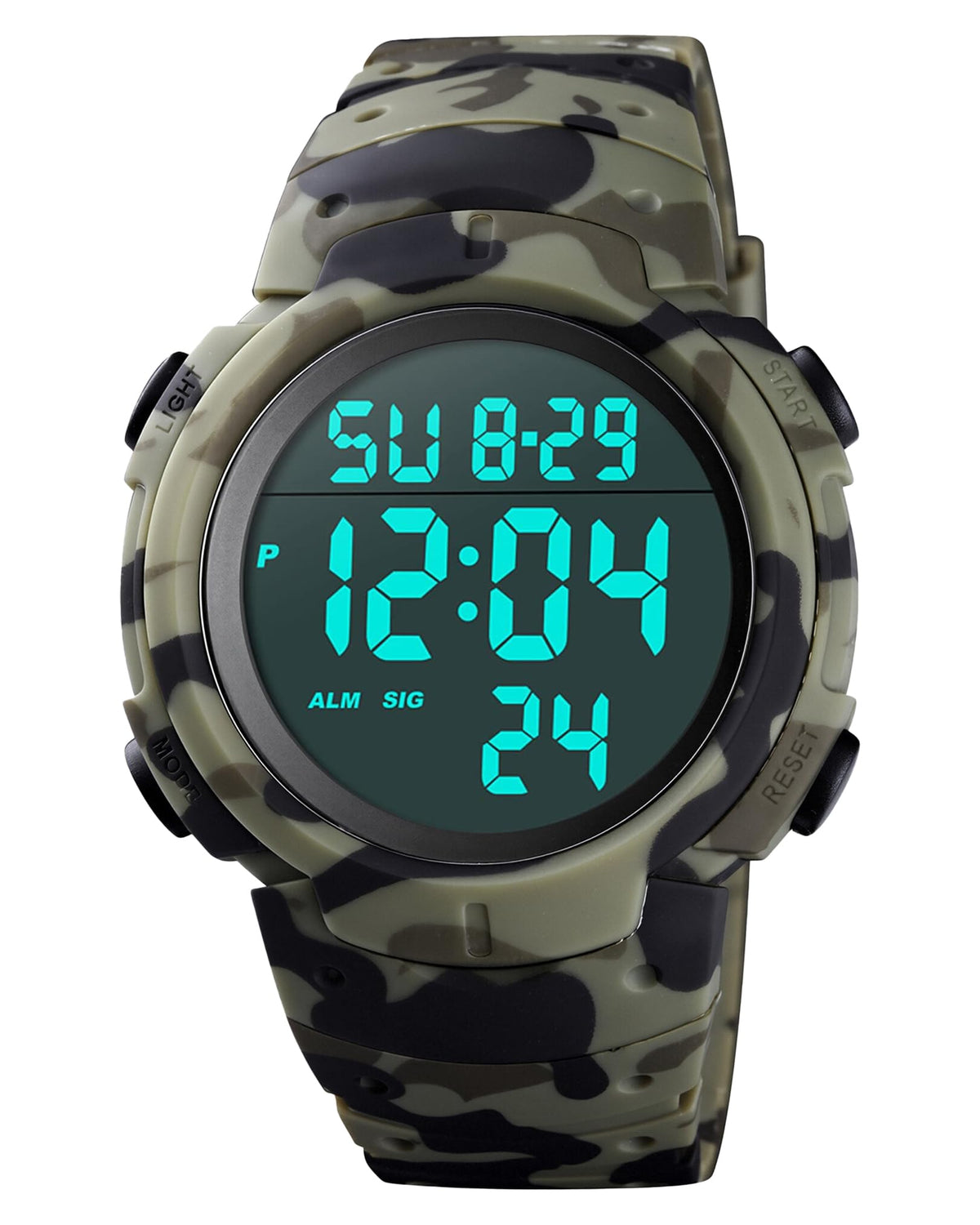 Digital Watch Mens Waterproof Sport Wristwatch E4198
