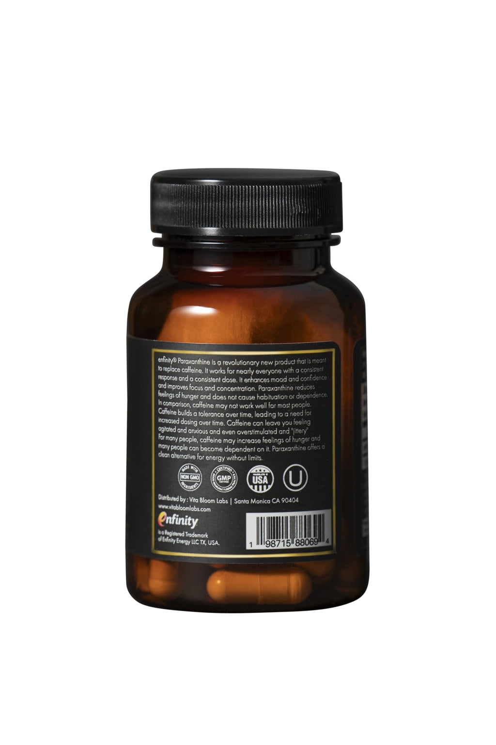 200 mg Paraxanthine Capsules J807