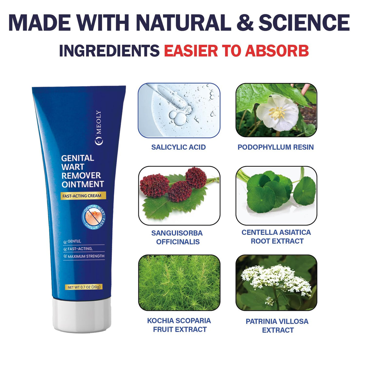 Genital Wart Remover Cream 0.7 oz I4271