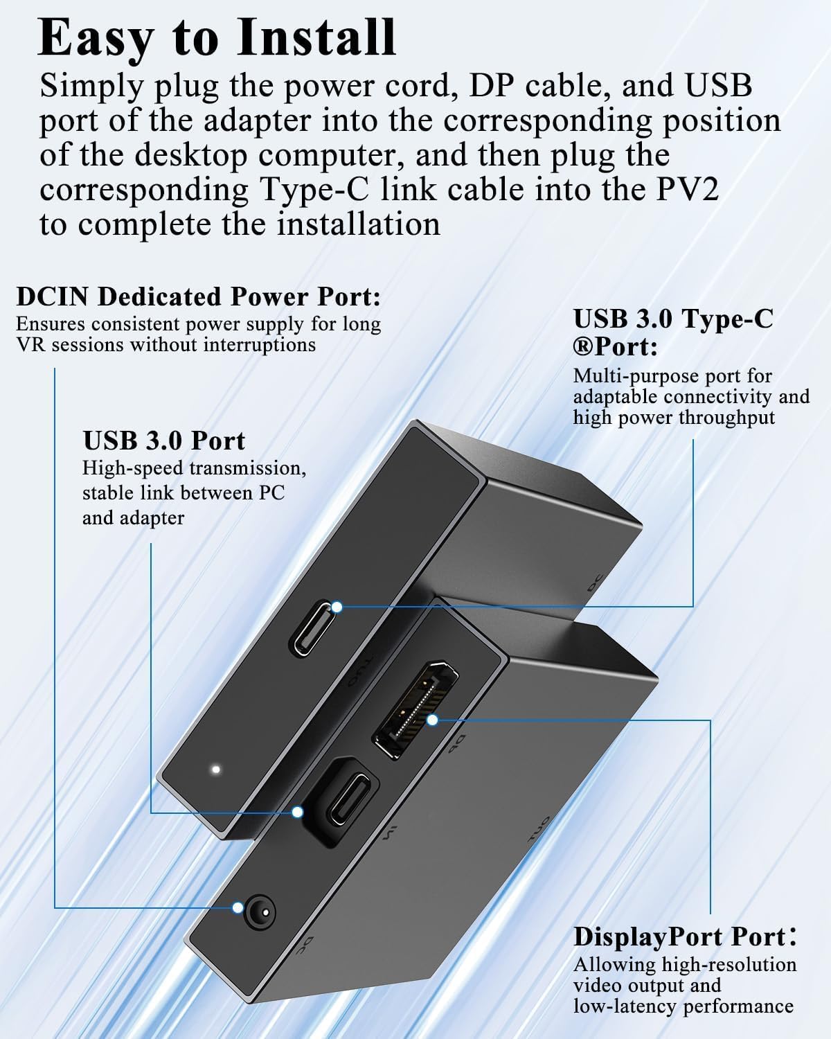 PC Adapter for VR2 Headset O262356