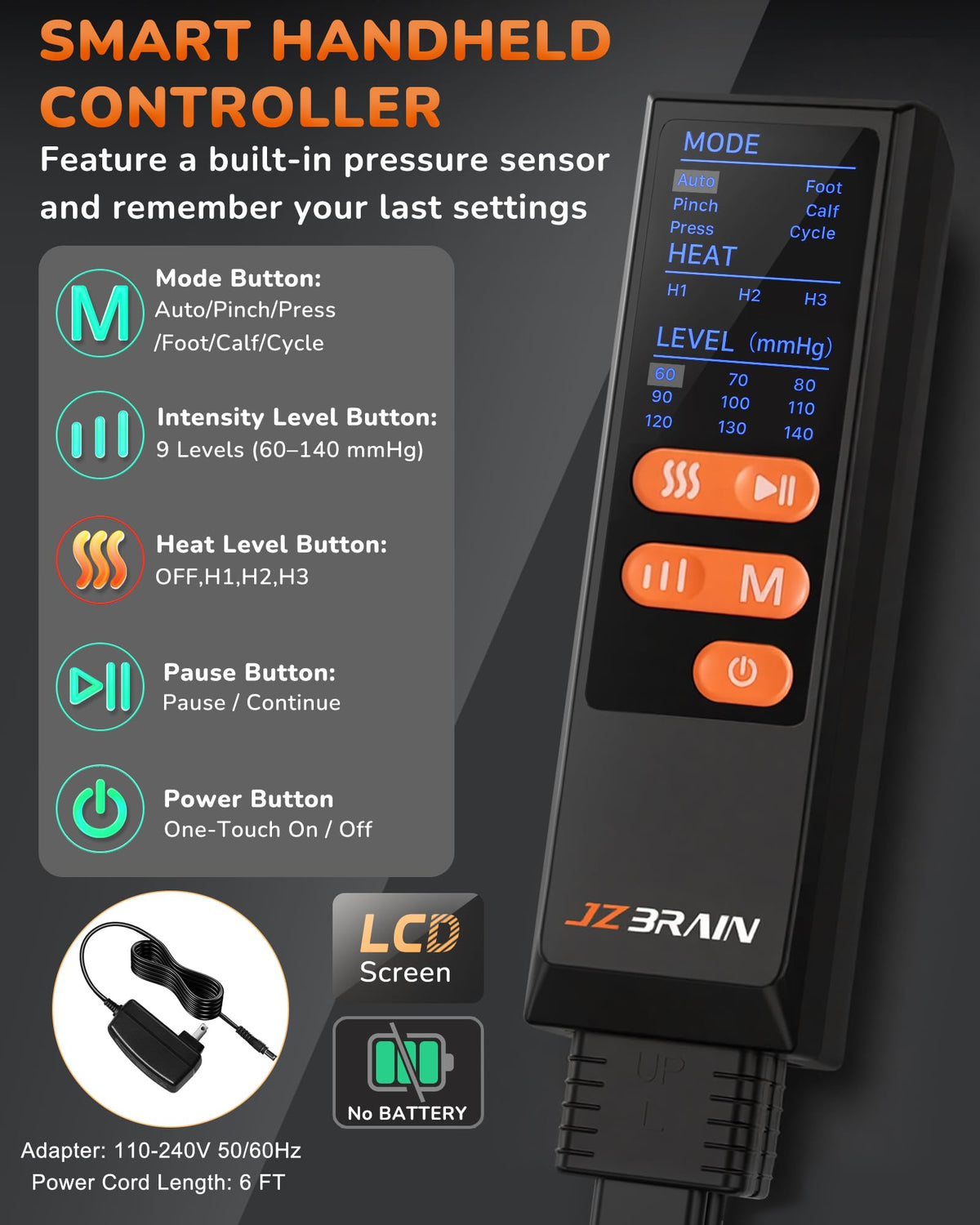 Leg Compression Massager with Heat F43383