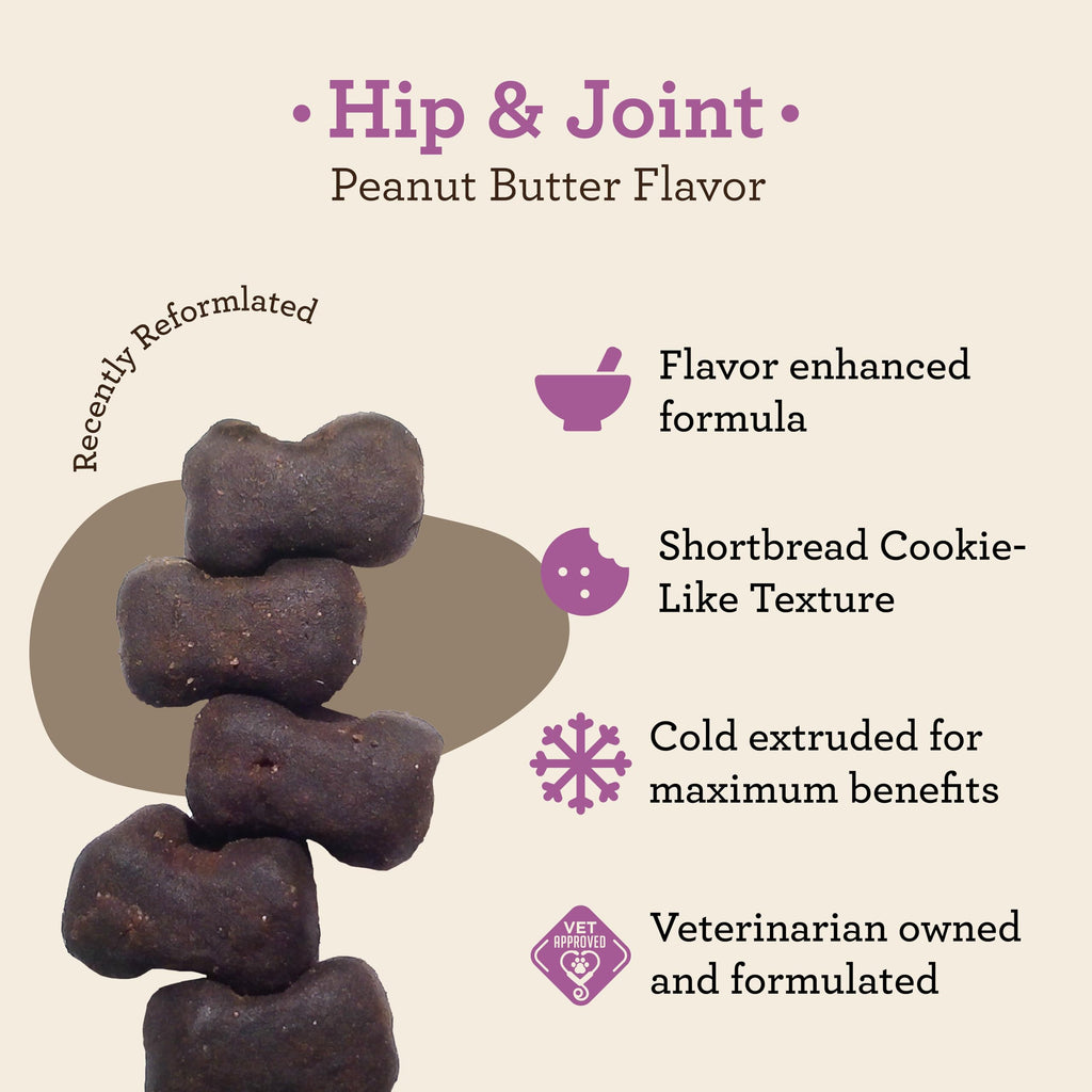 Glucosamine & Chondroitin Dog Joint Supplement Chews, Peanut Butter, 120 Ct D5146