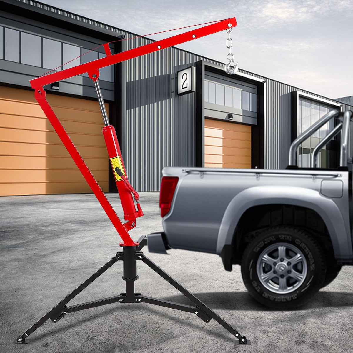 1000Lb Hydraulic Pickup Truck Crane with 360° Swivel B2479