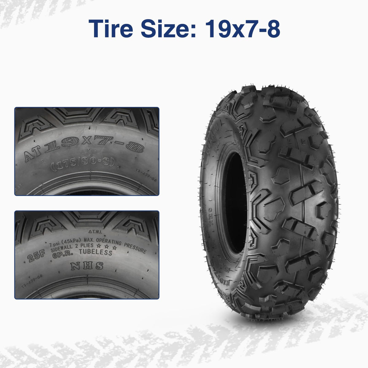 19x7-8 ATV Tires Set of 2 E9118