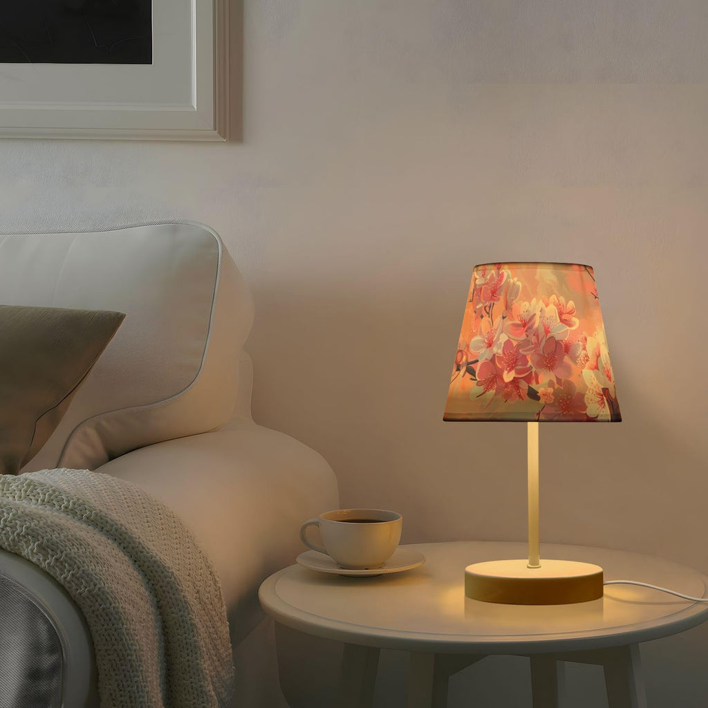Cherry Blossoms Painting 3-Way Dimmable LED Table Lamp G340