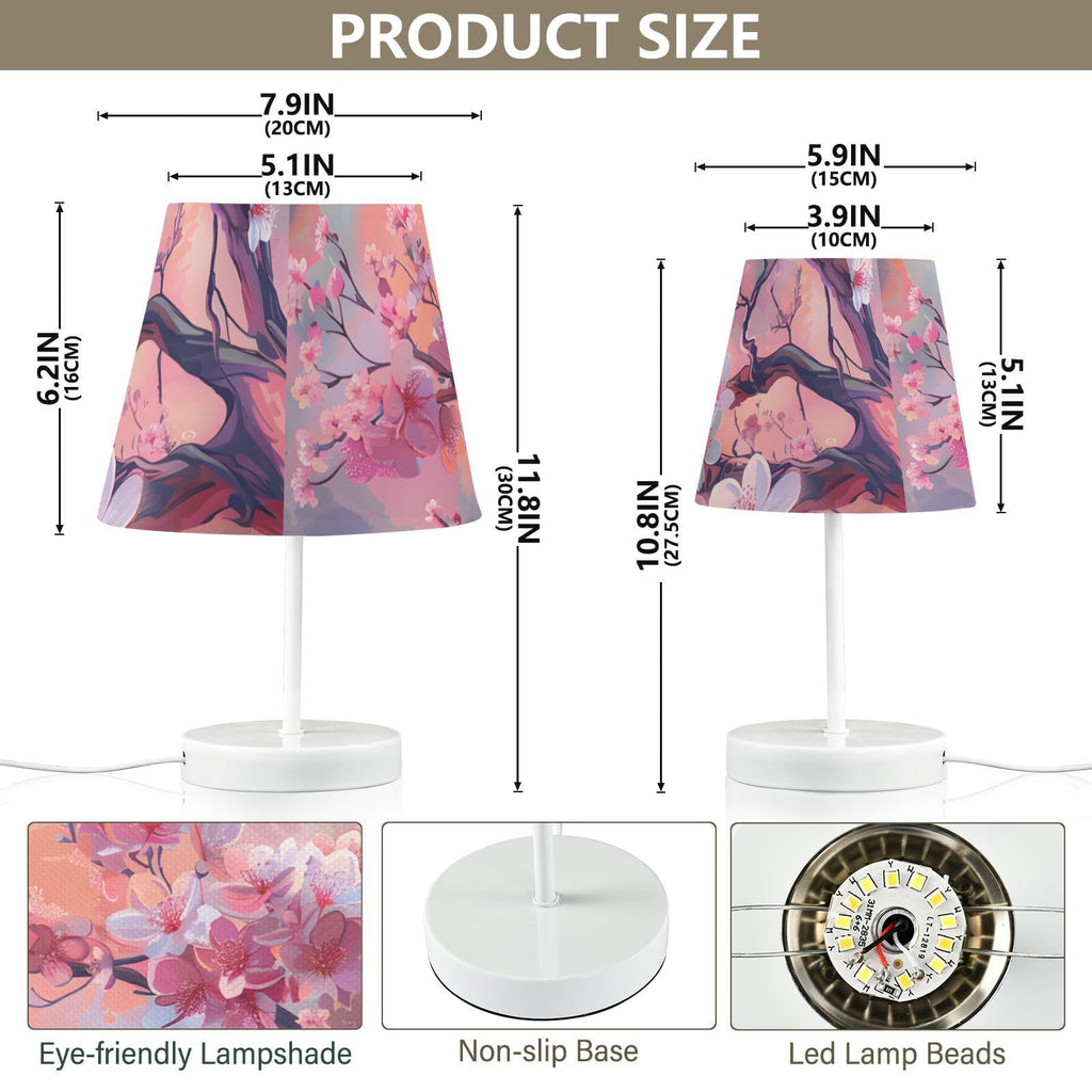 Cherry Blossoms Painting 3-Way Dimmable LED Table Lamp G340