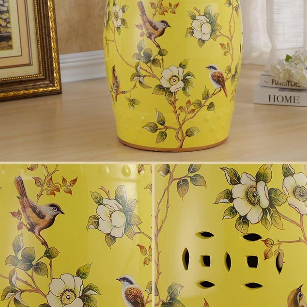 Ceramic Drum Garden Stool G172581