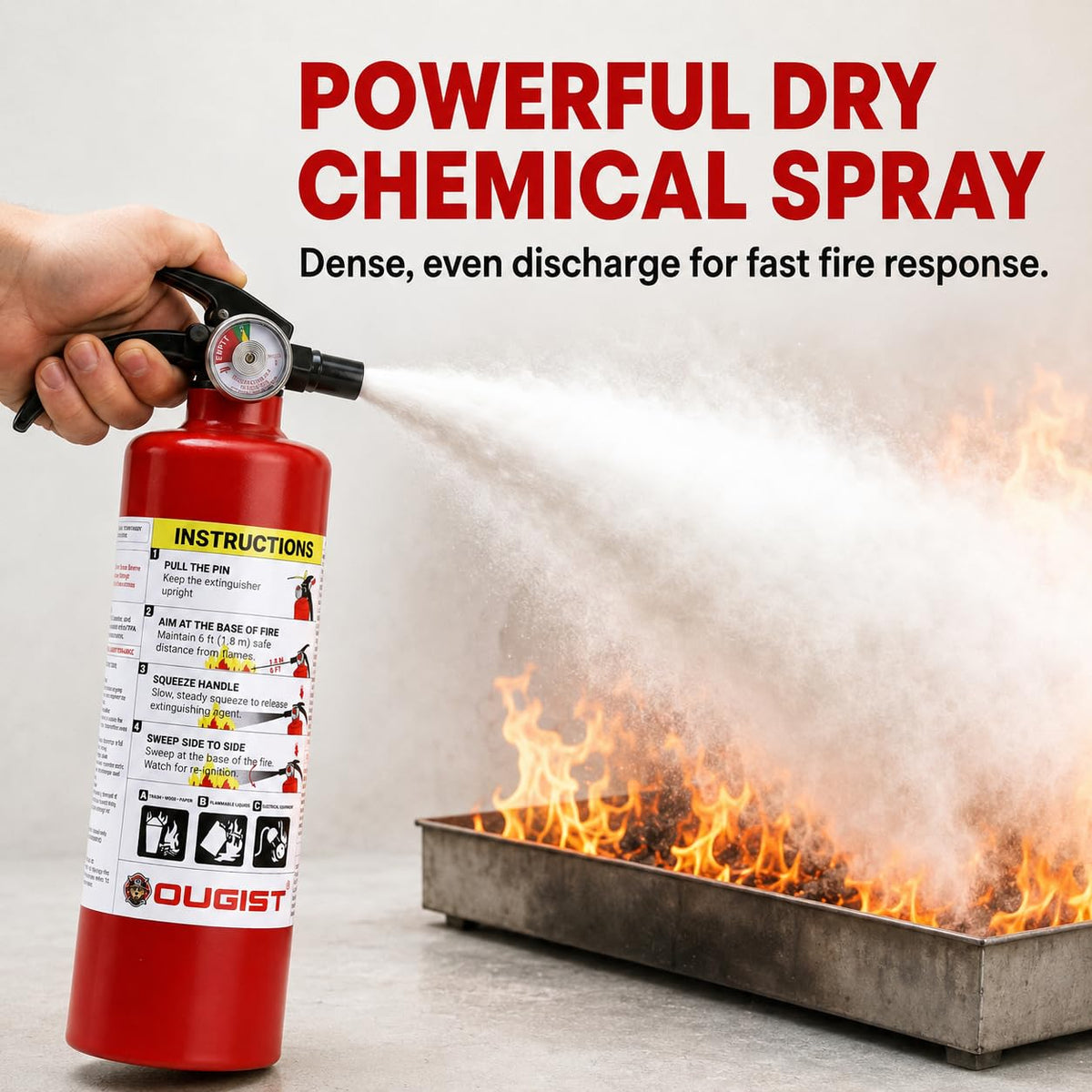 2.5 lb Dry Chemical ABC Fire Extinguisher, 2 Pack A34951
