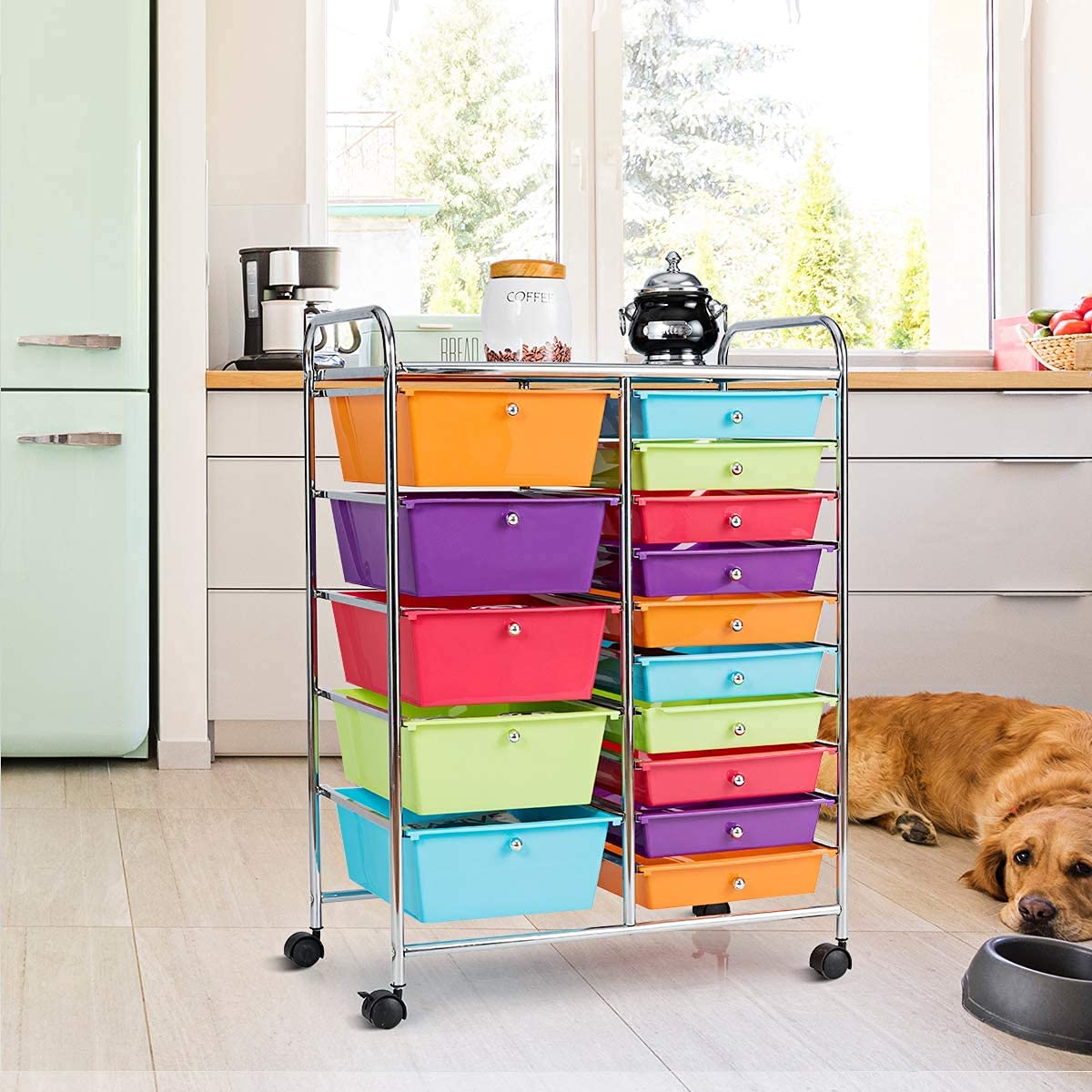 15 Drawer Rolling Storage Cart S115539