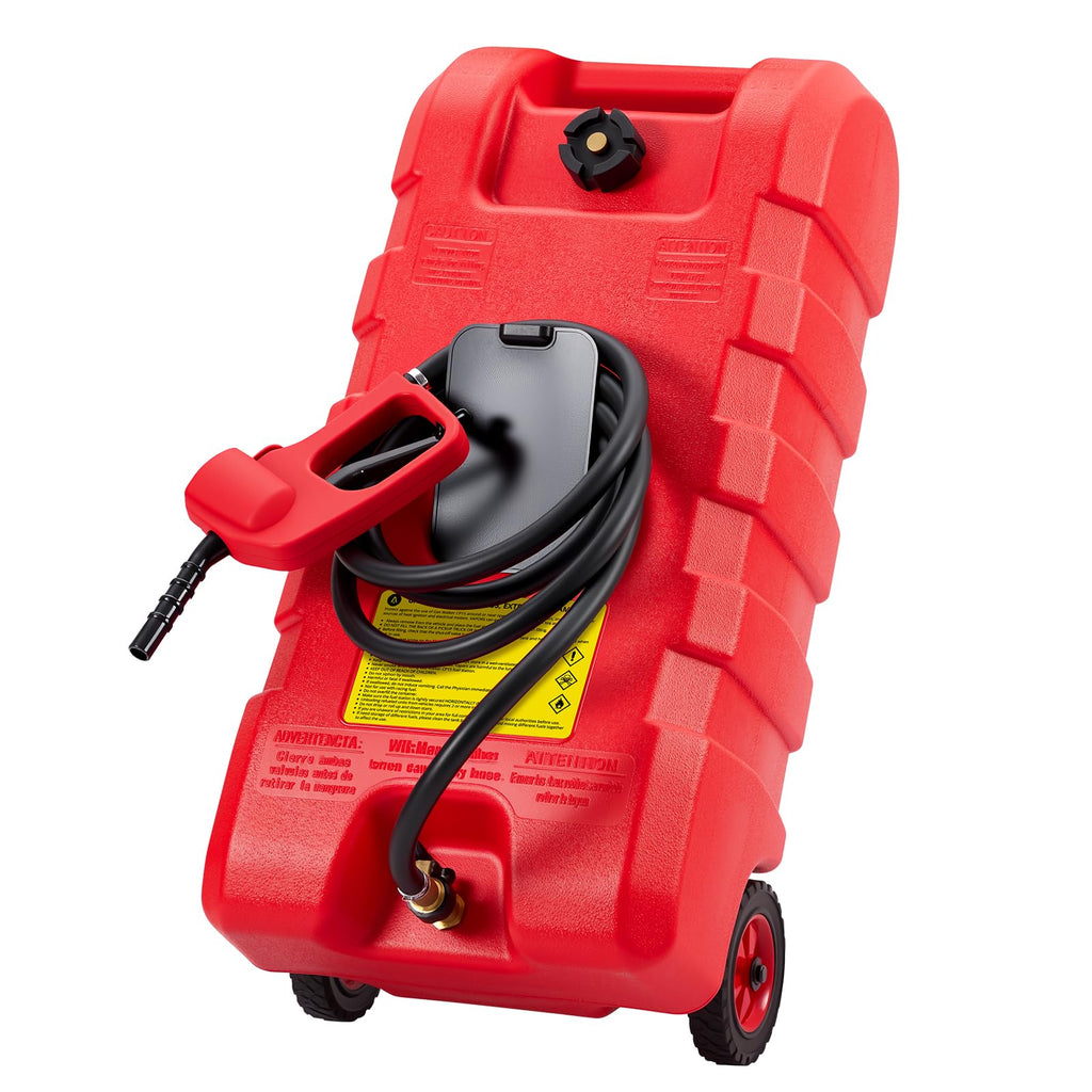 15 Gallon Portable Fuel Gas Can with Wheels and Hose P20937