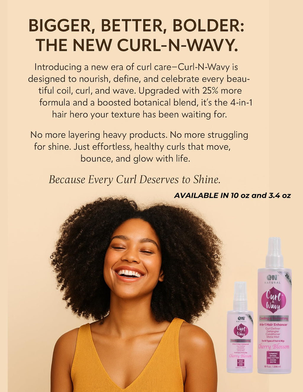 Natural Curl-N-Wavy 4-in-1 Hair Enhancer 10 OZ L627