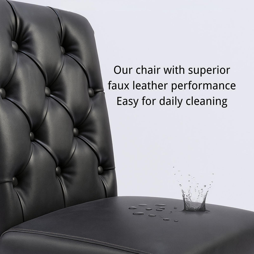 Black PU Leather Dining Chairs Set of 4 L92271