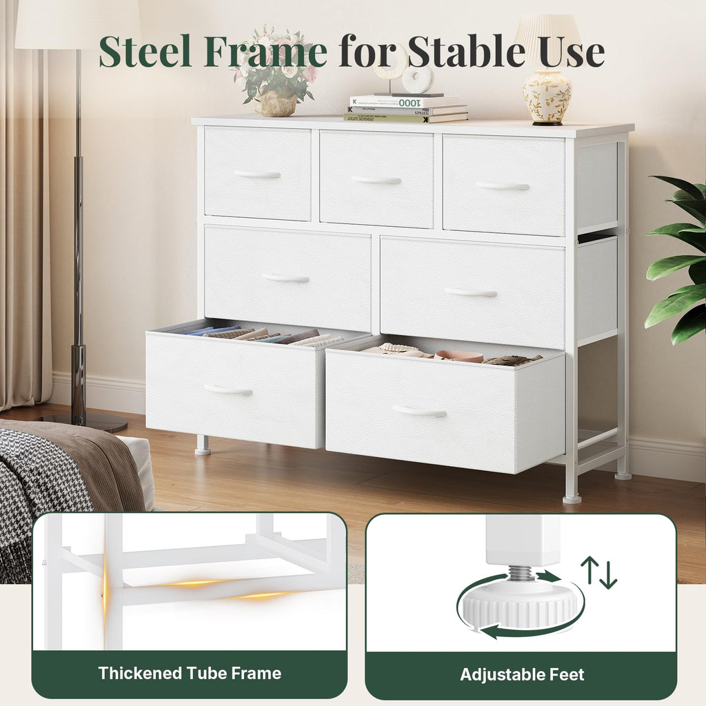 Fabric 7 Drawer Dresser H327120